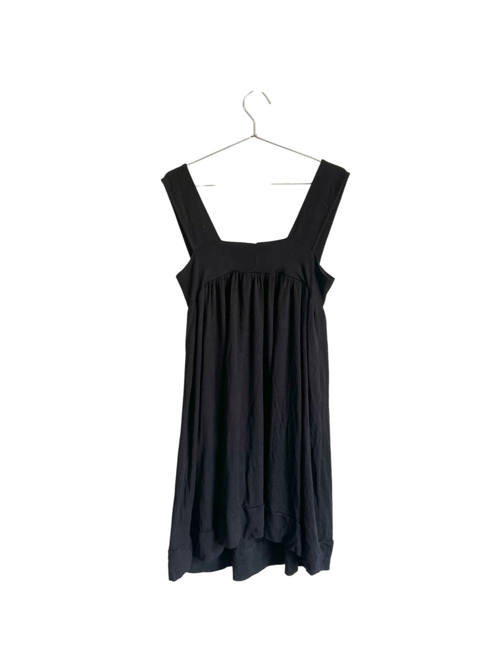 Vintage Y2K 2000s Babydoll Black Sleeveless Pocket Sundress Pinafore Mini Dress - Picture 4 of 5